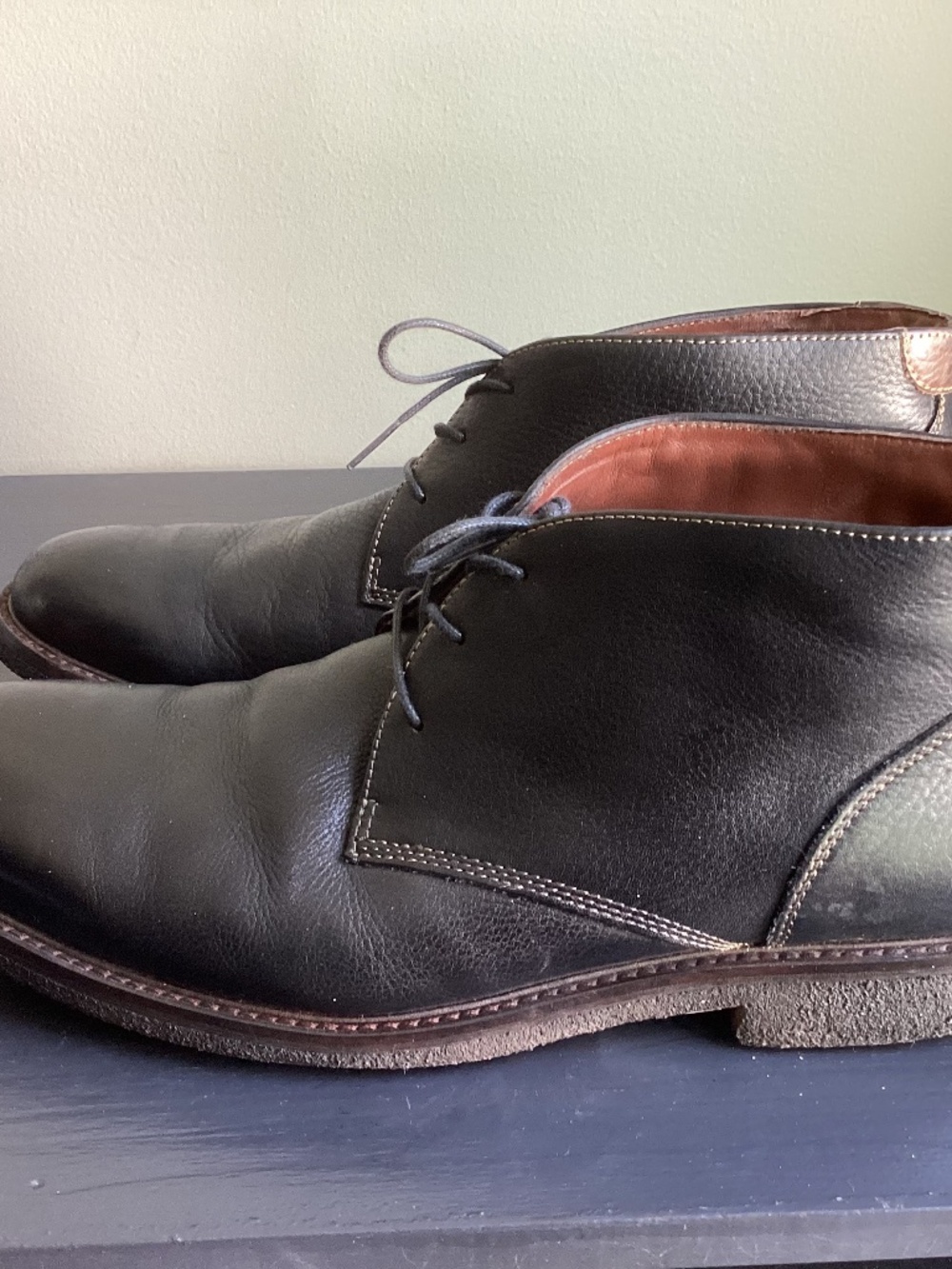 Men’s Johnson and Murphy Black Leather Copeland Chakka Boots Size 11.5M EUC